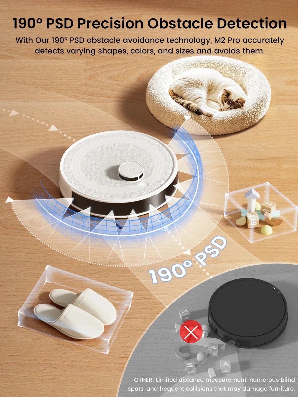 Nova Mart Lefant M2 Pro robot vacuum and mop with LiDAR, 5500Pa suction, showcasing sleek design and cleaning features.
