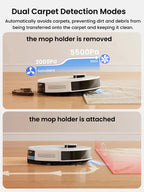 Lefant M2 Pro robot vacuum and mop from Nova Mart with 5500Pa suction, LiDAR navigation, and sleek design on a hardwood floor.