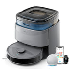 Nova Mart Lefant M3 Max robot vacuum and mop with 20000Pa suction, auto wash feature, and sleek black design on a hardwood floor.