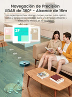 Nova Mart Lefant M3 Max robot vacuum and mop with 20000Pa suction, auto wash feature, shown cleaning hardwood floor.