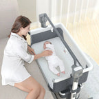 Lightweight foldable baby stroller with canopy and storage basket by Nova Mart, shown with a compact, easy-to-fold design and padded seat.