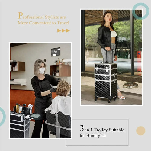 Maxulene 3-1 Rolling Makeup Trolley – 3-in-1 Removable Design