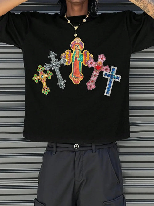Men's Cross Jesus Graphic T-Shirt – Vintage Wash