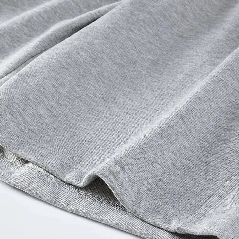 Men's casual drawstring jogger shorts by Nova Mart, showing relaxed fit and comfortable sweat fabric in a neutral color.