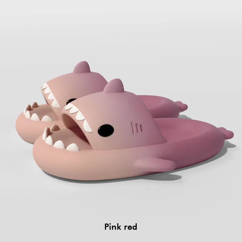 Men's gradient shark slippers from Nova Mart featuring non-slip soles and colorful shark design, ideal for bathroom wear.