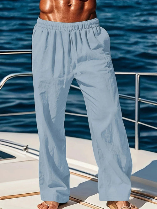 Men's Linen Pants – Elastic Waist