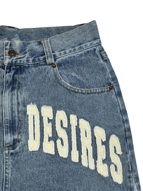 Men's Loose Denim Shorts – Retro Letter