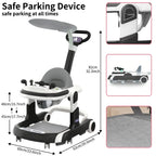 Nova Mart multifunctional baby walker with sunshade, cushioned seat, and music features, ideal for helping babies learn to walk.