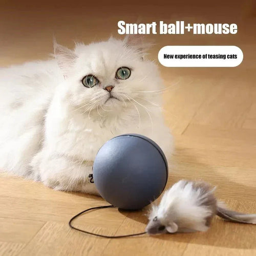 Automatic Pet Rolling Ball - Stress Relief Toy for Cats & Dogs