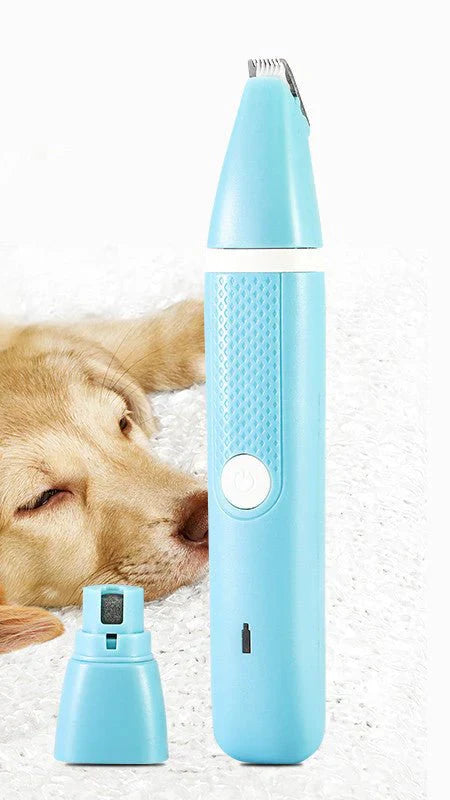 2-in-1 Pet Hair Trimmer & Nail Grinder Kit | USB Rechargeable