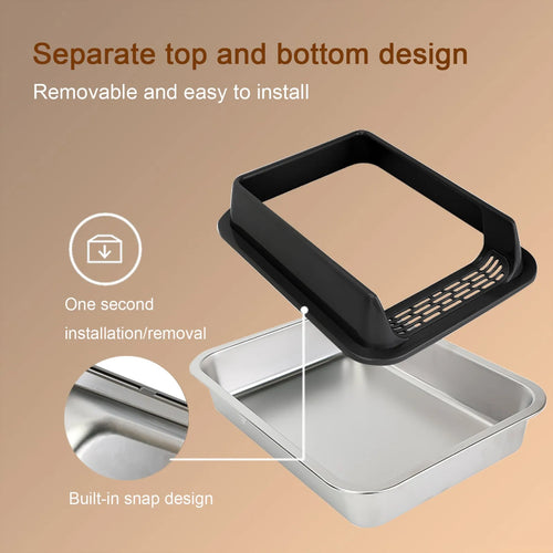 Oversized Stainless Steel Cat Litter – Premium Steel