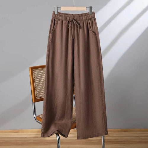 Plus-Size Drawstring Straight-Leg – Adjustable Waist