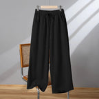 Plus-size drawstring straight-leg casual pants by Nova Mart, featuring a relaxed fit and comfortable waistband.