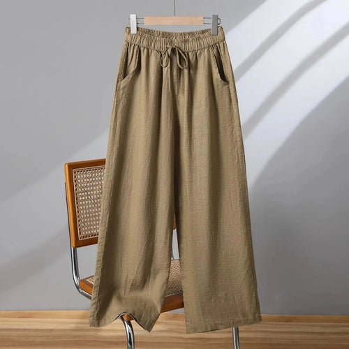 Plus-Size Drawstring Straight-Leg – Adjustable Waist