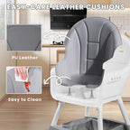 Portable Nova Mart convertible baby high chair with toy rack and double dinner plate, suitable for feeding and play.