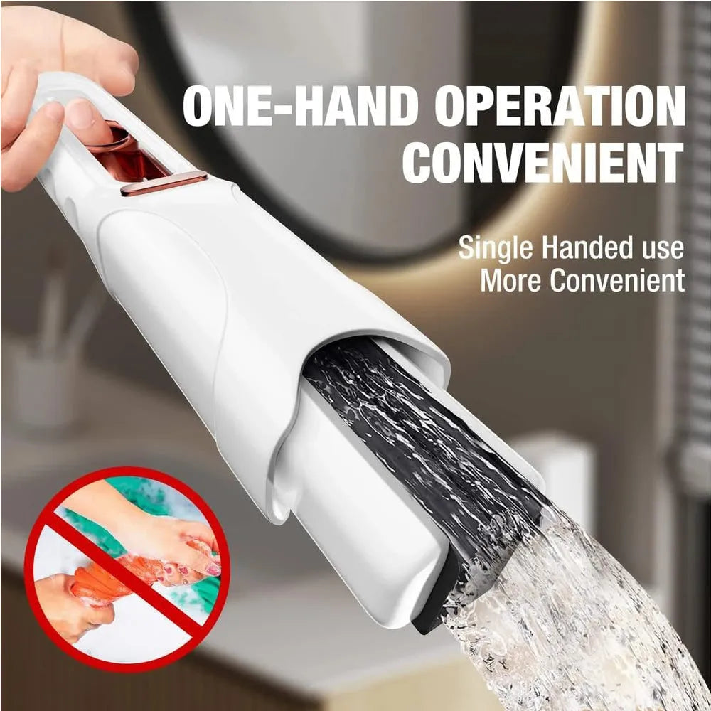 Portable Nova Mart self-squeeze mini desktop mop with cleaning pad, compact design for easy surface cleaning.