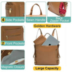 Nova Mart PU leather diaper backpack with changing pad and insulated pockets, stylish and practical mommy bag for baby essentials.