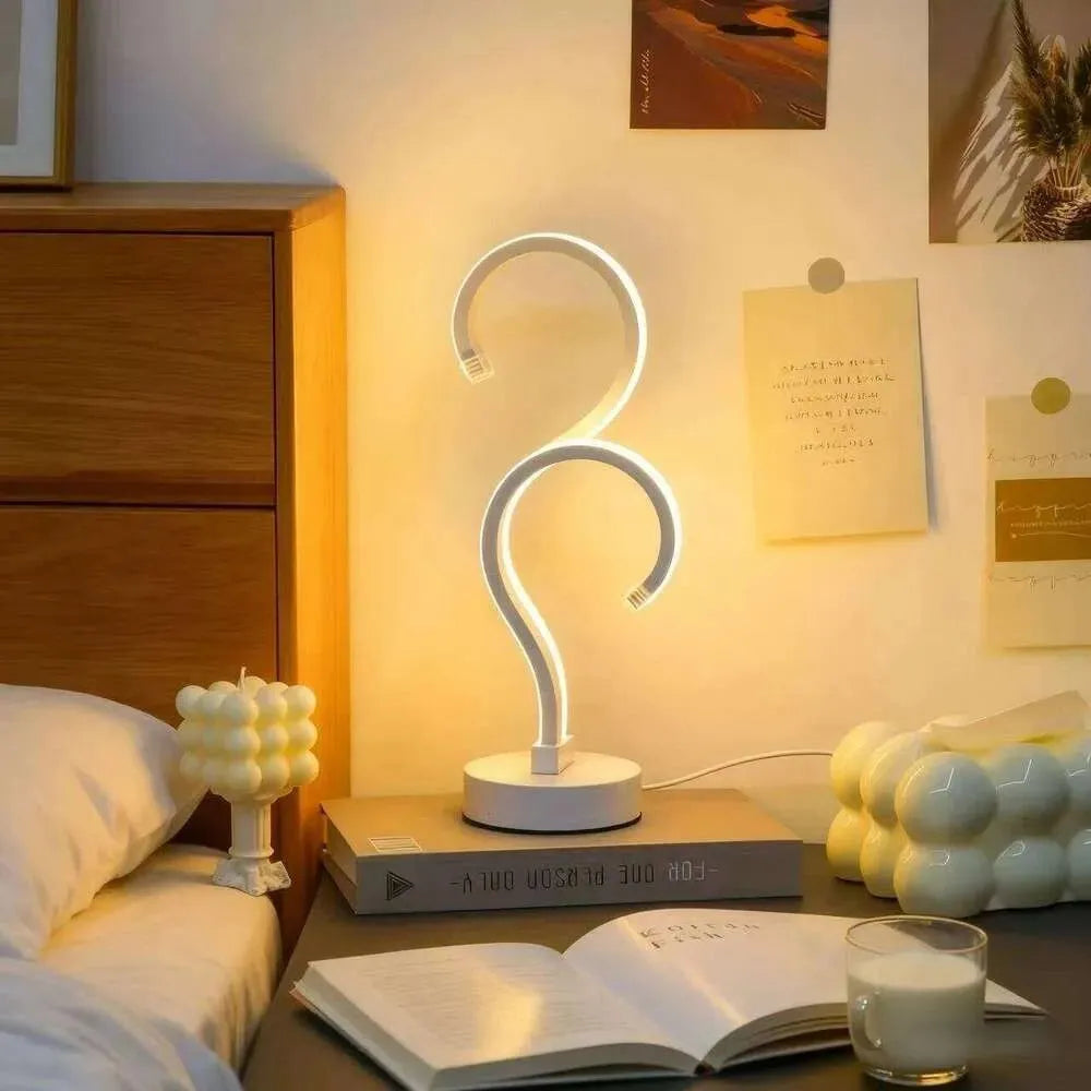 Question Mark LED desk lamp by Nova Mart with 3-color lighting, USB-powered, ideal for bedroom or desk illumination.