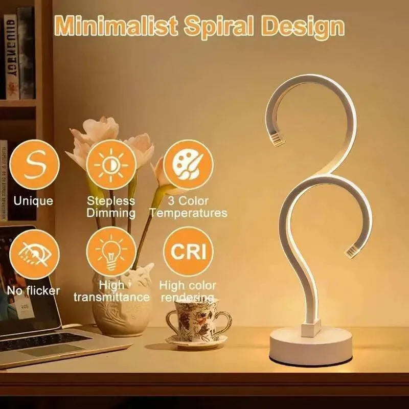 Question Mark LED desktop lamp by Nova Mart with 3-color adjustable lighting, USB-powered bedroom light, modern decorative lighting.