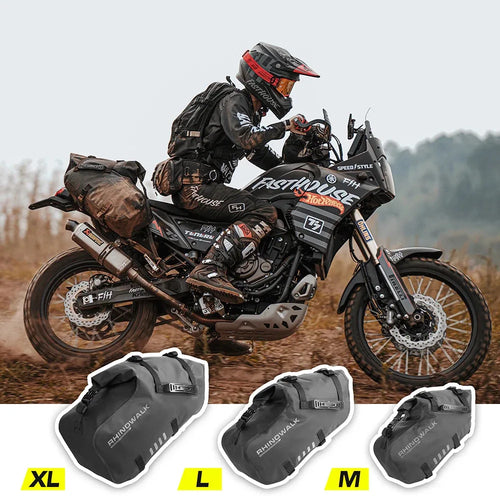 Rhinowalk 100% Waterproof Motorcycle Pannier Saddle Bags – 100%