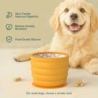 Silicone Slow Feeder Dog Bowl Cup - Anti-Slip Distraction Design for Small To Medium Breeds - Promotes Healthy Digestion - Image 3