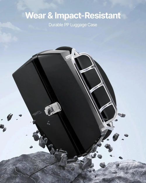 SucceBuy 48L Motorcycle Top Case with Backrest & Lock