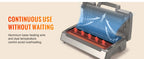 Nova Mart SucceBuy vacuum sealer with digital controls and a roll storage compartment, shown with sealing chamber and included bags.