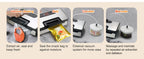 Nova Mart SucceBuy 90Kpa Vacuum Sealer with 10 free bags, compact kitchen appliance for airtight food sealing.