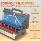 Nova Mart SucceBuy 90Kpa vacuum sealer with 10 free bags, compact kitchen appliance for vacuum sealing food and storage.