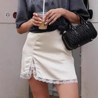 Summer Satin High Waisted Lace -Line – High Waisted A-Line