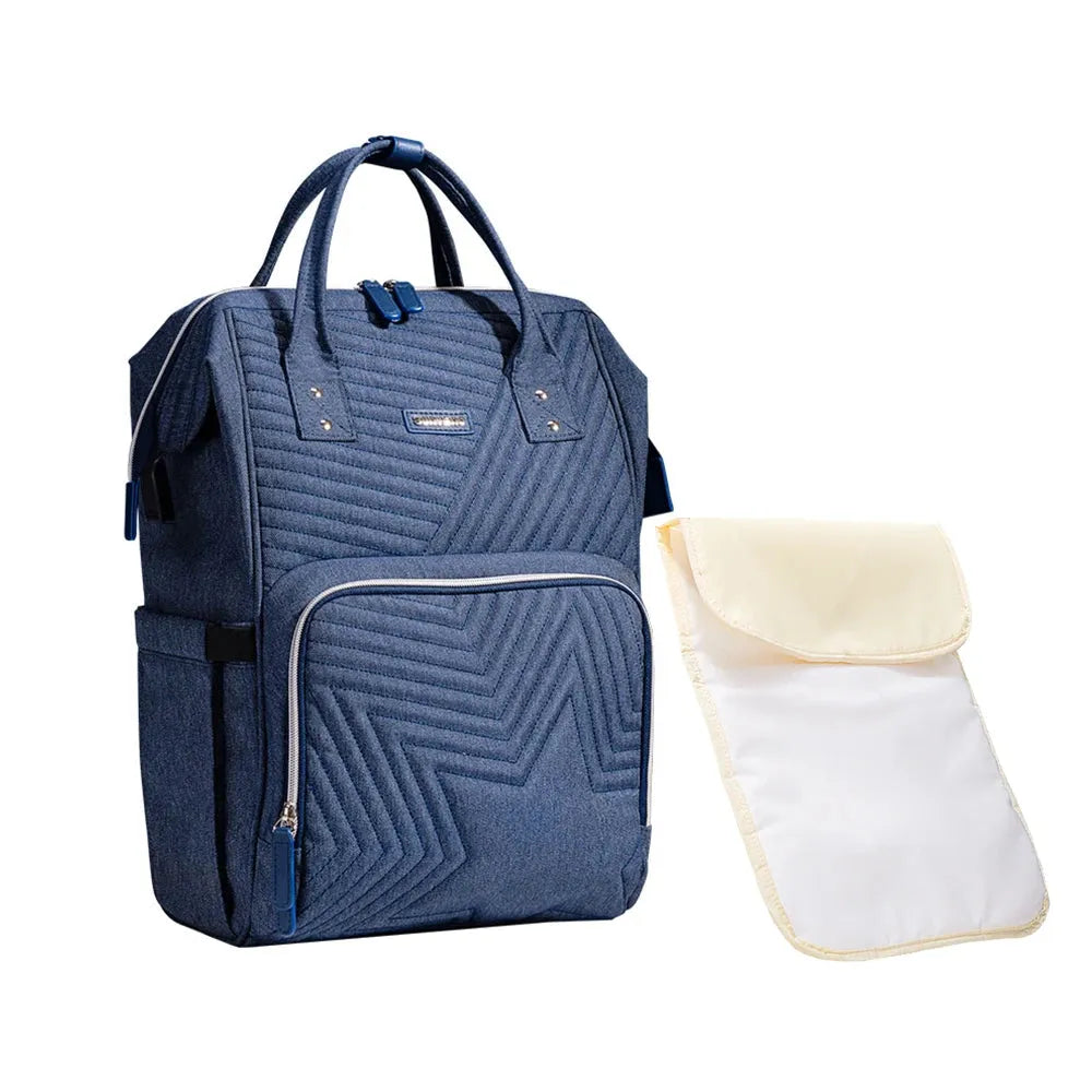Sunveno diaper bag mommy backpack with nappy organizer, spacious diaper bag in stylish design, featuring multiple compartments and adjustable straps.