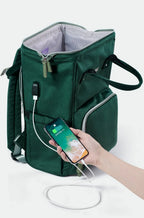 Nova Mart Sunveno diaper bag mommy backpack with nappy organizer, showcasing a spacious, stylish diaper bag with multiple compartments.