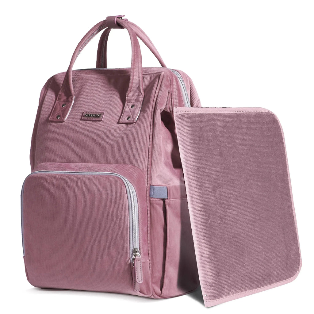 Sunveno diaper bag mommy backpack with nappy organizer, featuring multiple compartments and stylish design for parents on the go.