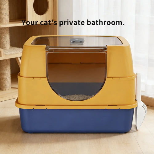 Top Entry Fully Enclosed Cat Litter Box – Odour Lock