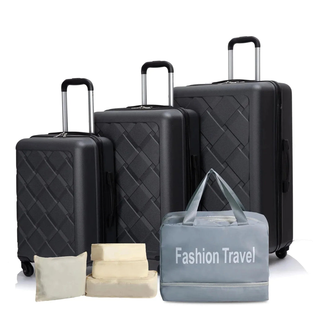 Travelhouse 3-piece ABS hardcase luggage and duffel bag set by Nova Mart, featuring durable suitcases and versatile travel bags.