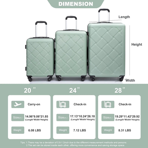 Travelhouse 3-Piece ABS Hardcase – Durable ABS Shell