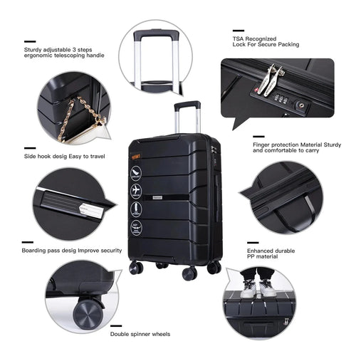 Travelhouse 3-Piece PP Hardshell – TSA Lock 3-Piece