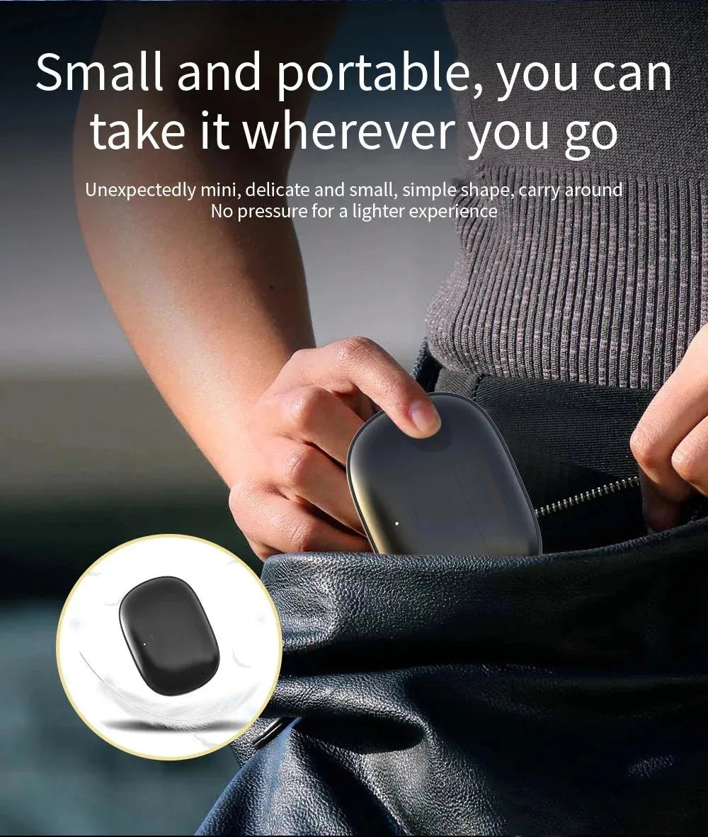 Nova Mart TWS ANC earbuds with HiFi stereo sound, touch control, and 30-hour battery life, shown in a sleek charging case.