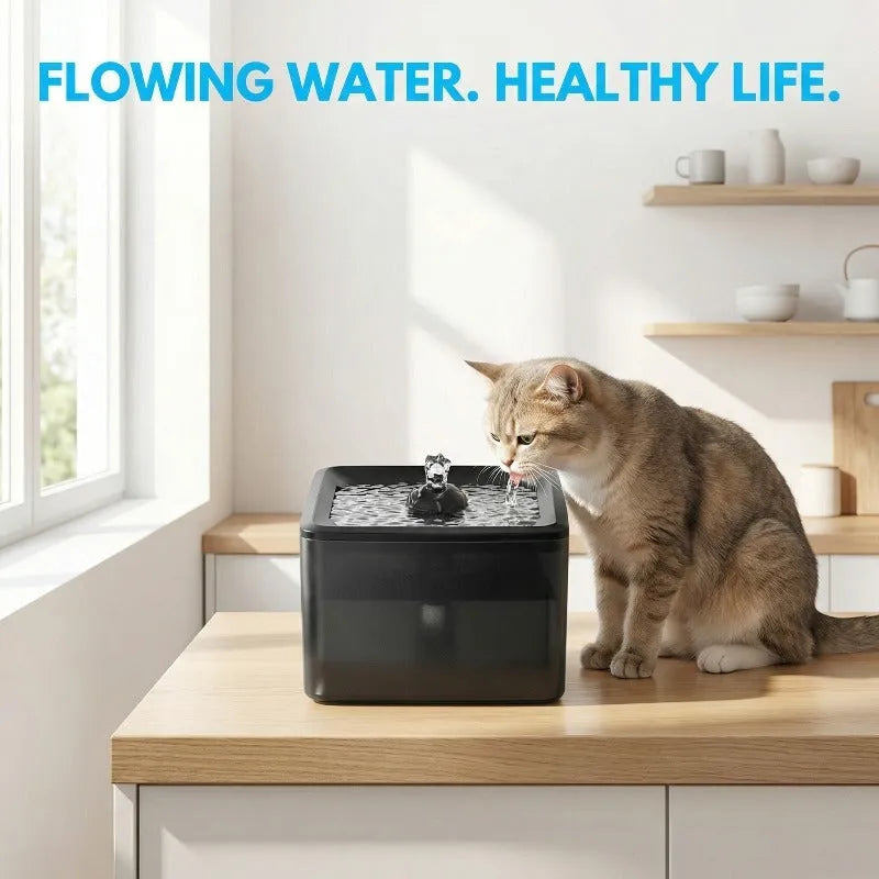 Nova Mart ultra-silent pet drinking fountain with 3800ml capacity, circulating water for fresh, clean hydration for pets.