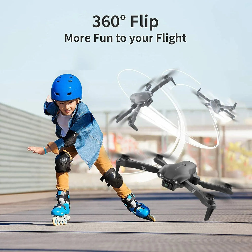 Foldable V13 RC Drone by Nova Mart with dual 6K HD WiFi FPV cameras, ready for aerial photography and videography.