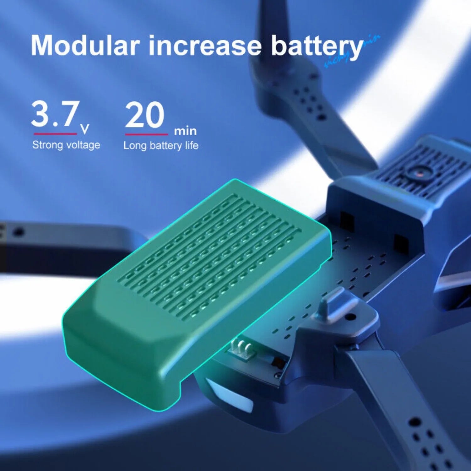 Foldable Nova Mart V13 RC Drone with dual 6K HD WiFi FPV cameras, showing its compact design and camera setup.