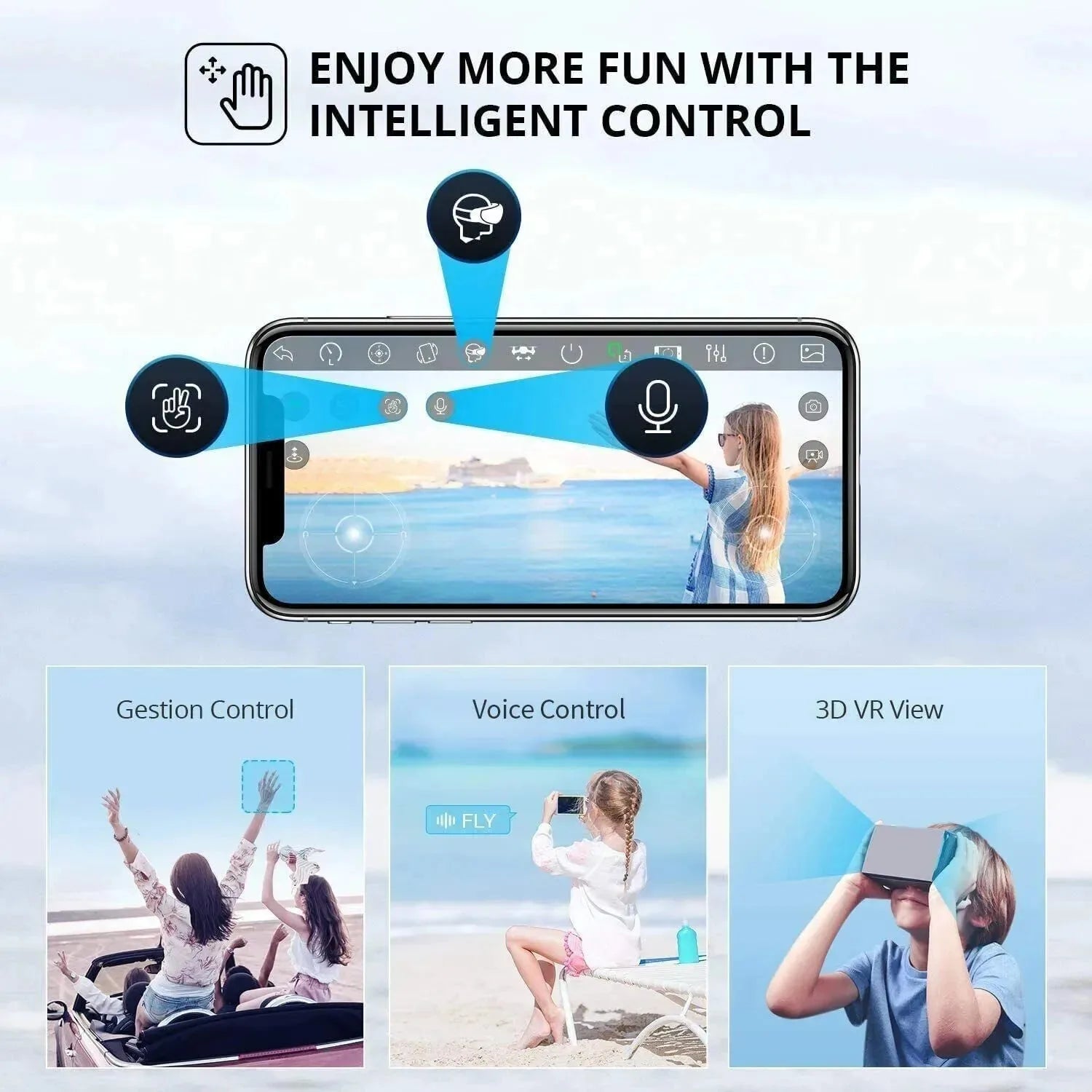Foldable Nova Mart V13 RC drone with dual 6K HD WiFi FPV cameras, compact design, and remote control for aerial photography.