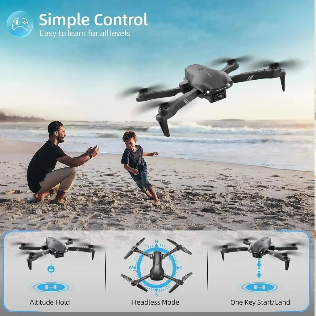 Nova Mart V13 Foldable RC Drone with dual cameras and 6K HD WiFi FPV, shown in a compact, foldable design ready for flying.