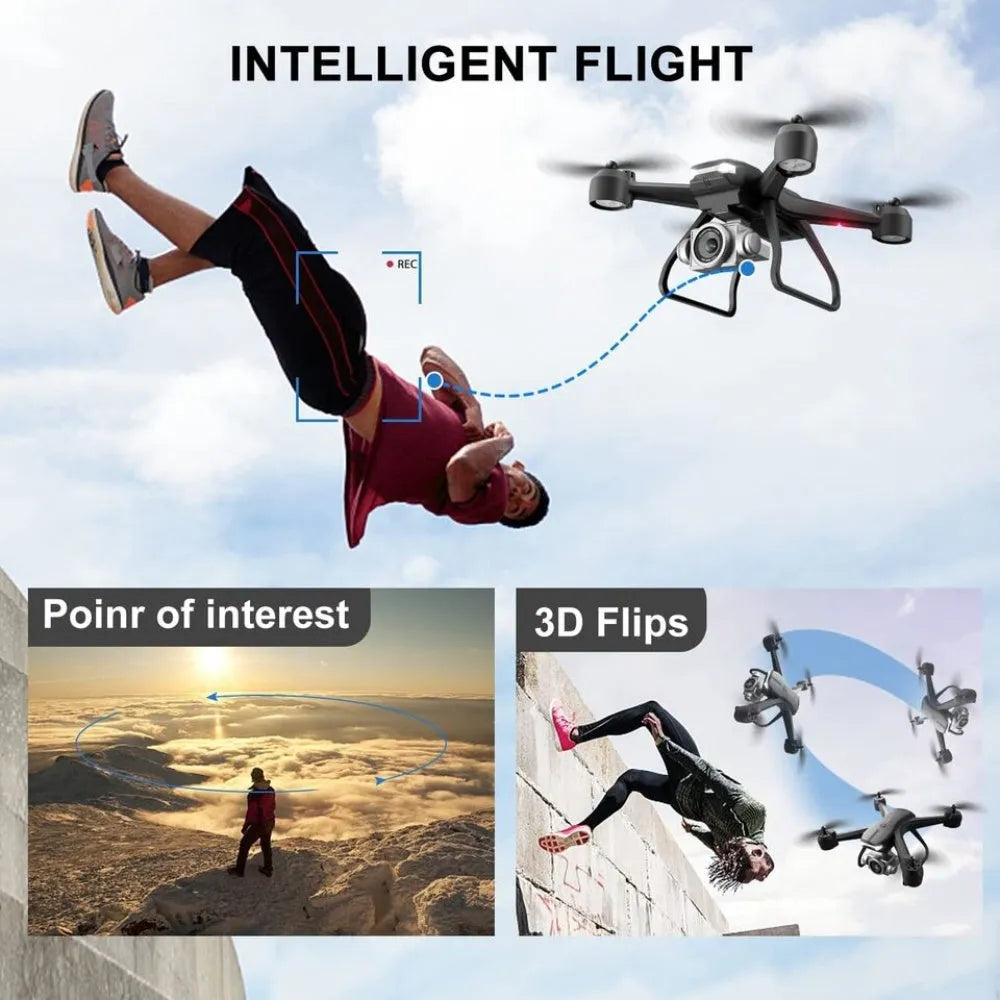 Nova Mart V14 Pro RC Drone with foldable design, 6K HD WiFi FPV camera, quadcopter for aerial photography and videography.