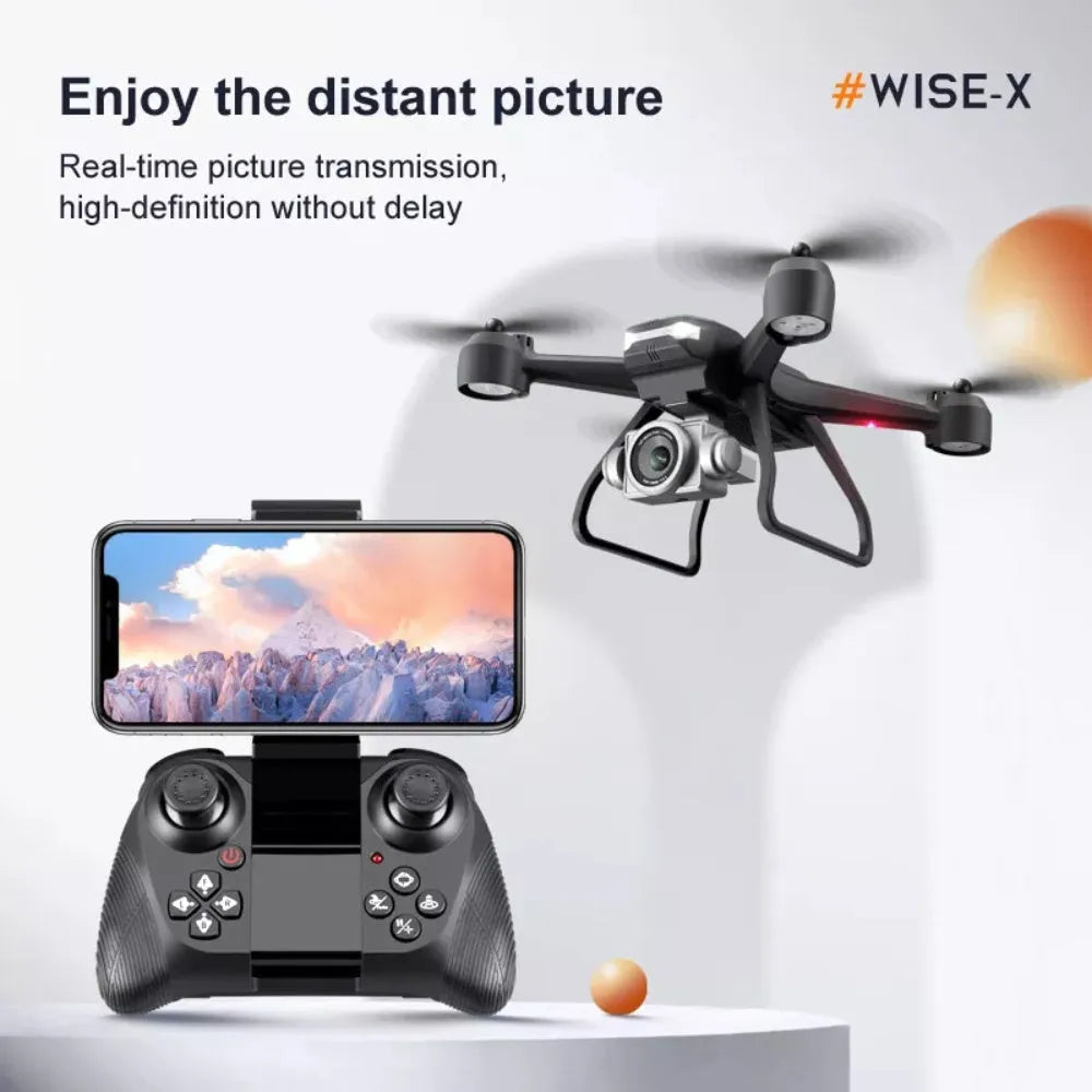 Nova Mart V14 Pro RC Drone with 6K HD WiFi FPV, foldable quadcopter, showcasing its compact design and camera setup.