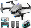 Nova Mart V20 RC Drone with WiFi FPV and dual 6K HD cameras, showcasing the drone in flight with its camera setup.