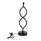 Wave-shaped USB desk lamp by Nova Mart with 3-color dimmable lighting, ideal for modern workspace or bedside use.