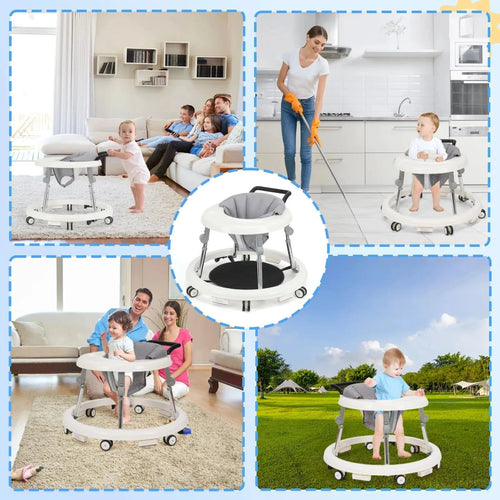 Wismind Foldable Baby Walker – Adjustable Height