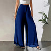 Women's casual chiffon wide-leg loose trousers by Nova Mart, flowing and lightweight pants for comfortable style.