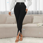 Women's slim-fit commuter pants by Nova Mart, featuring a sleek, elegant design and tailored fit, shown in a neutral color.